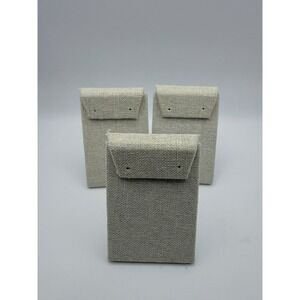 Jewelry Display Stands Burlap Earring Necklace Display Holder Set of 3